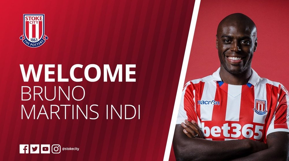 Bruno Martins Indi jugará en la Premier. StokeCity
