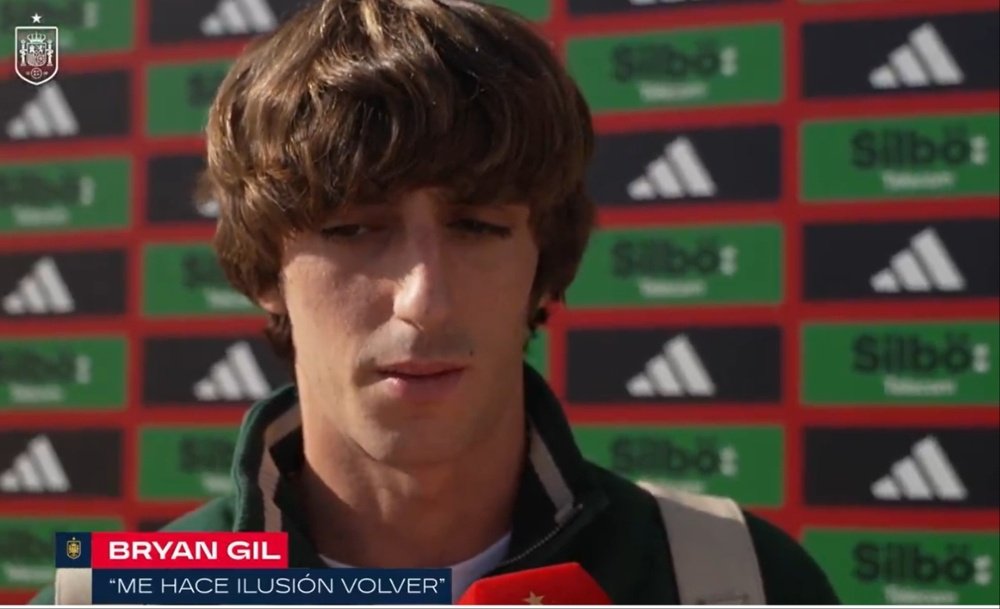 Bryan Gil wishes Yamal a speedy recovery. Screenshot/RFEF