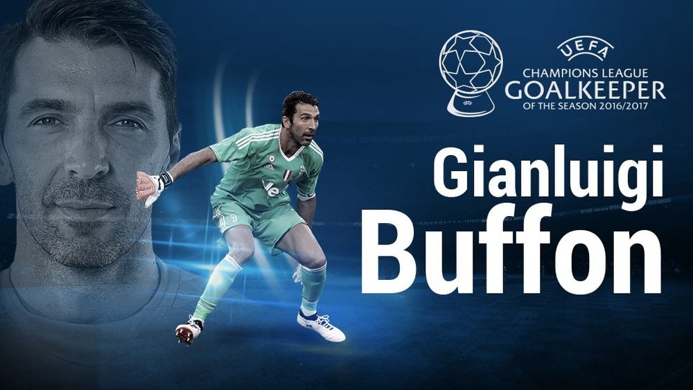 Buffon awarded Best Goalkeeper of 2016-17 Champions League. EFE/Archivo