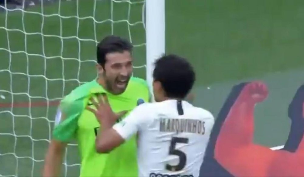 Buffon made a great save. Screenshot/beINSports