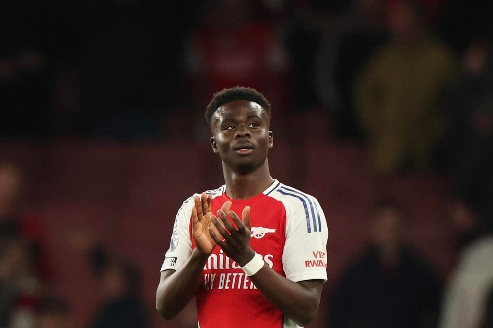 Saka was subbed off in the second-half with an injury worry. EFE