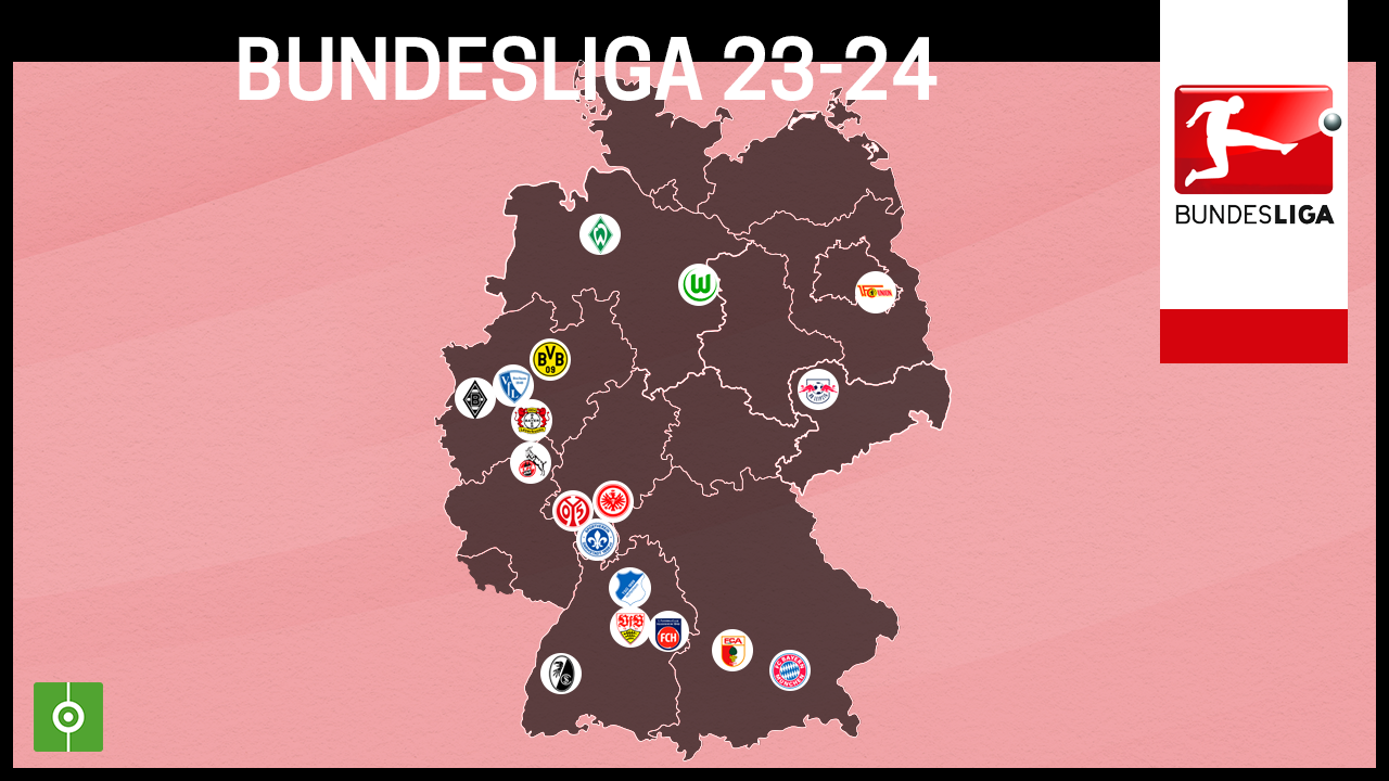 Bundesliga teams for the 2023/24 season