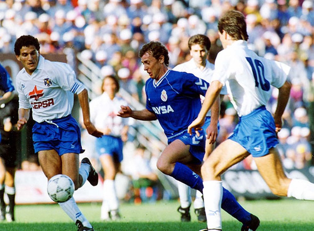 Emilio Butragueño in action with Real Madrid during the 1991-92 season. EFE