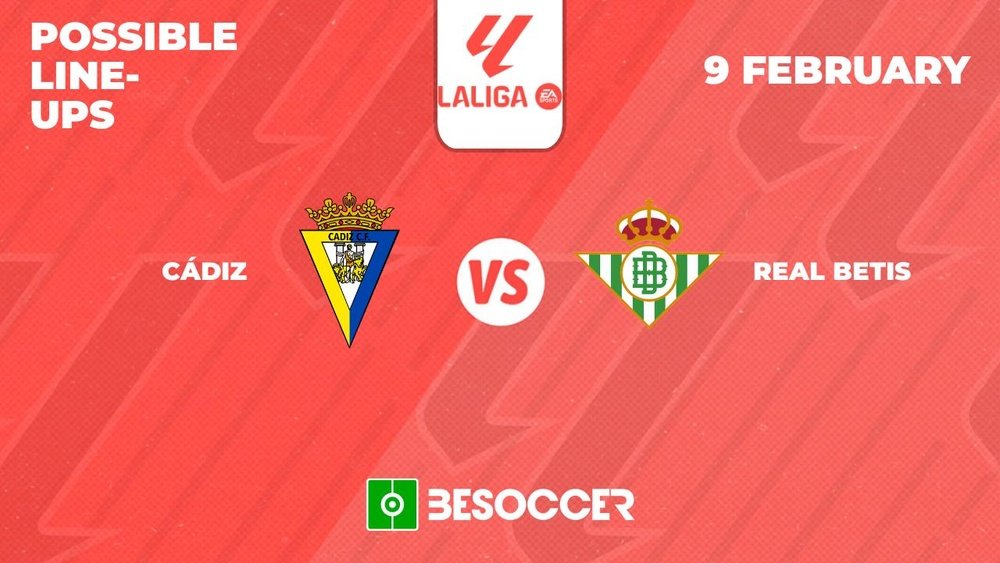 Cadiz v Real Betis, matchday 24, La Liga, 09/02/2024, possible lineups. BeSoccer