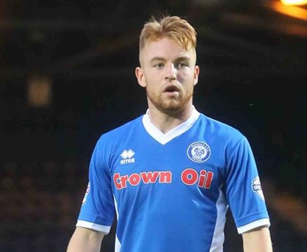 Callum Camps was shocked by Rochdale's PA announcement. RochdaleFC