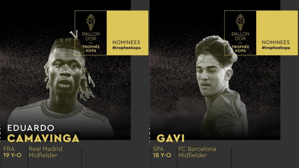 Estos son los nominados al Trofeo Kopa 2022. FranceFootball