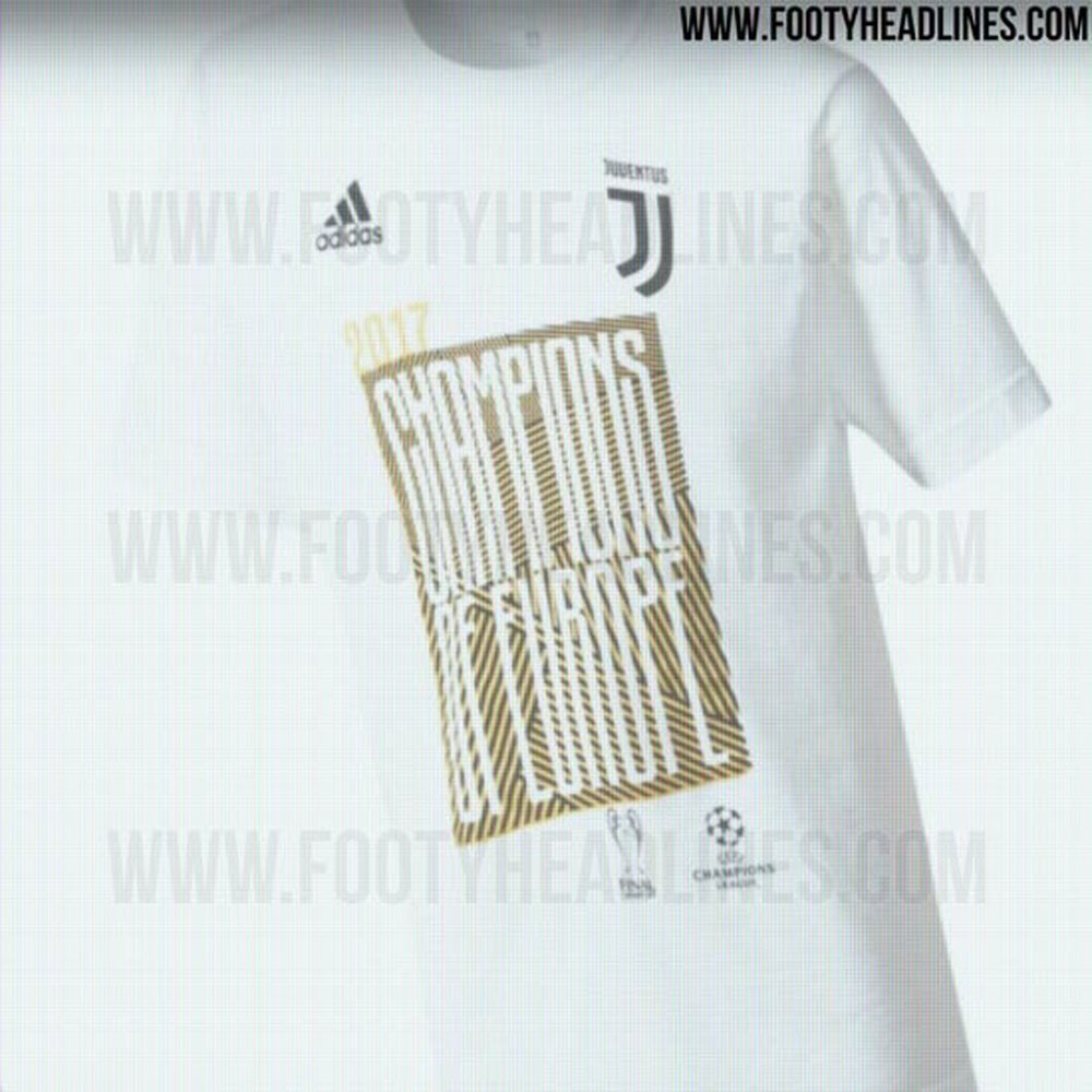 Así será la camiseta que lucirán los jugadores de la Juve si ganan al Madrid. FootyHeadlines
