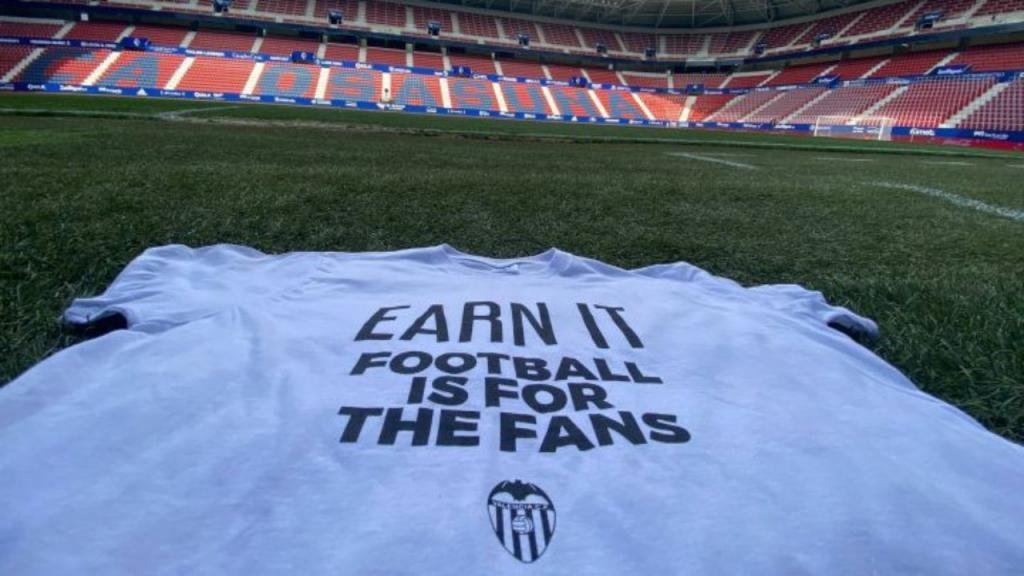 Osasuna and Valencia are against the Super League. Twitter/ValenciaCF