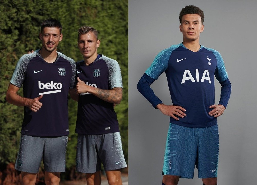 Ambos visten con 'Nike'. FCBarcelona_es/spursofficial