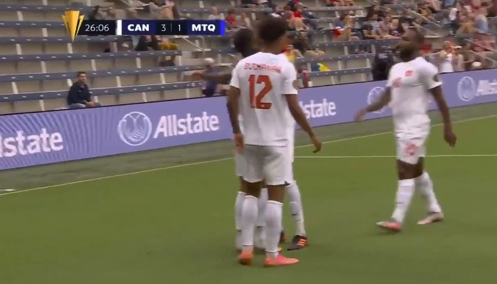 Canadá disputa contra Martinica la primera jornada de la Copa Oro. Captura/GoldCup
