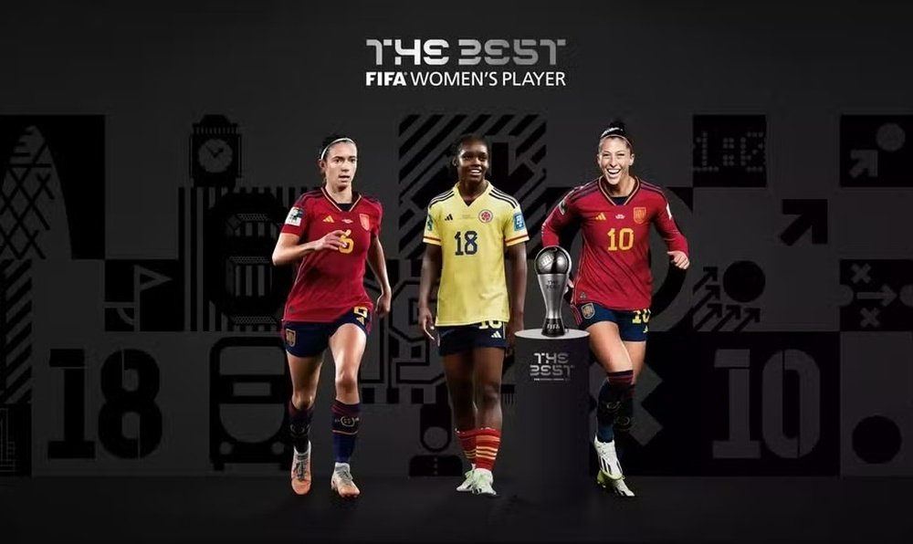 Aitana, Jenni e Linda Caicedo, candidatas ao 'The Best' de melhor jogadora. FIFA
