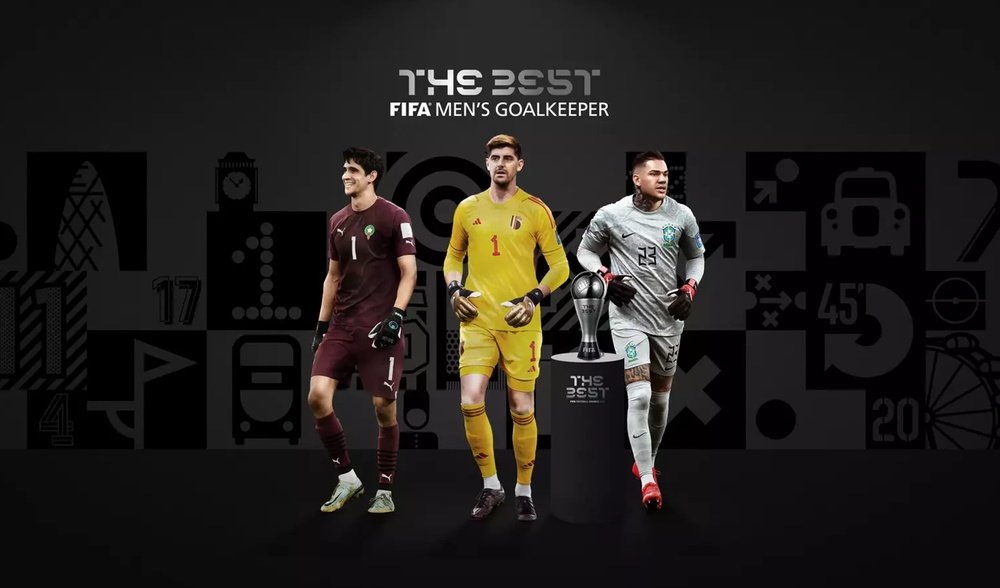 Courtois, Ederson e Bono, candidatos ao 'The Best' de melhor goleiro. FIFA