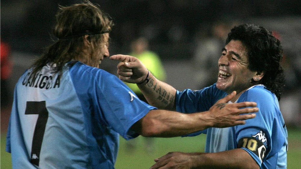 Caniggia, gran amigo de Maradona. AFP