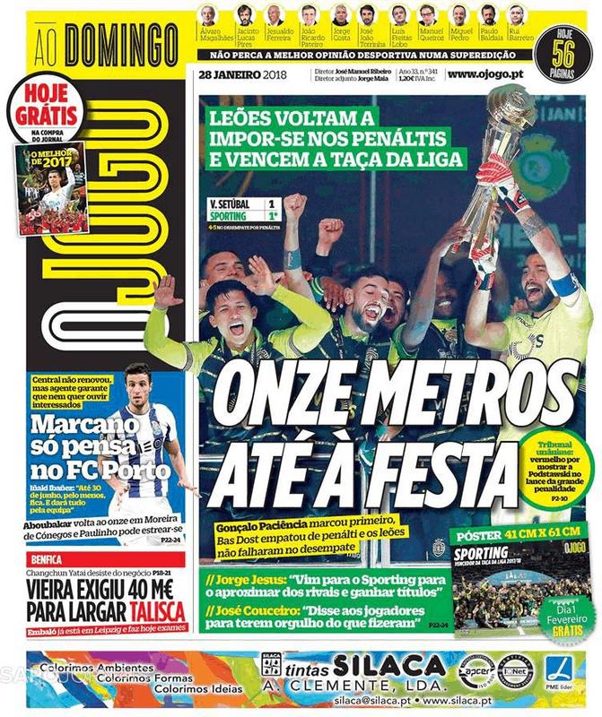 Capa Jornal O Jogo - 28 novembro 2023 