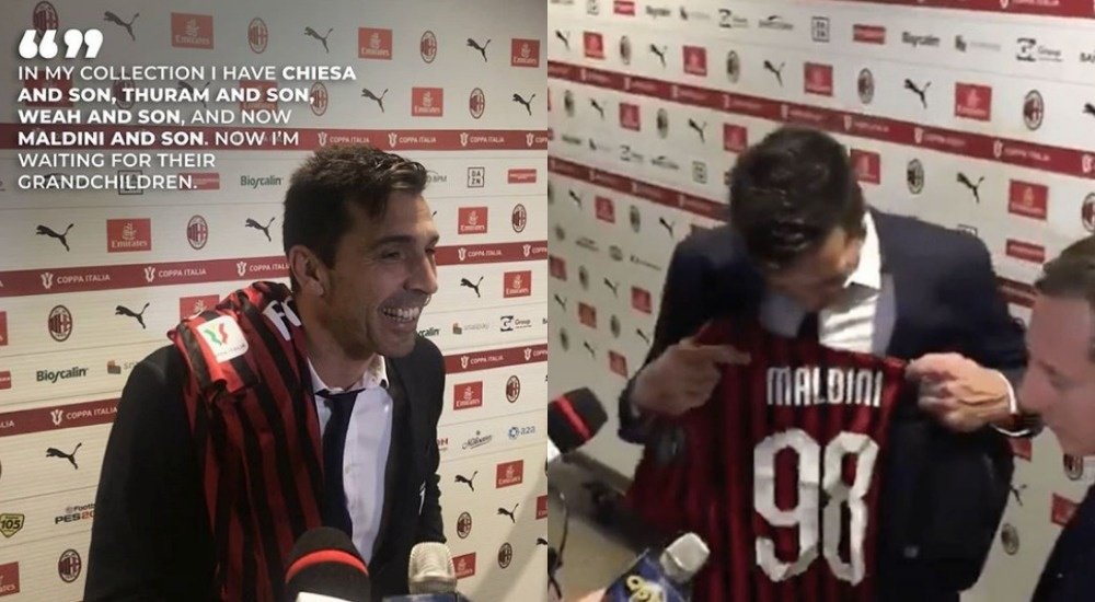 Buffon et sa collection de maillots. Captures/ClassicFootballShirts