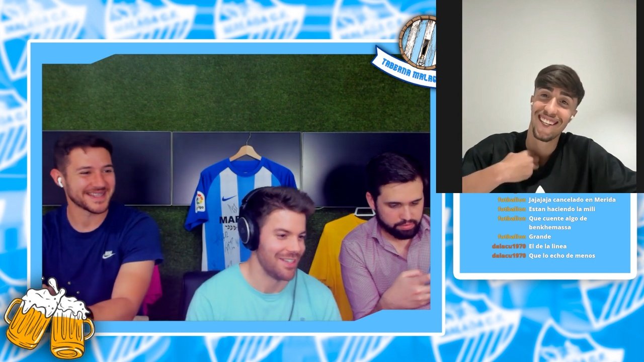 David Larrubia atendió a 'Taberna Malaguista'. Captura/Twitch/tabernamalaguista