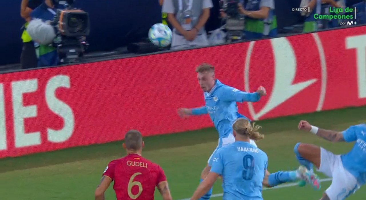 Palmer netted in the 63rd minute. Screenshot/Movistar