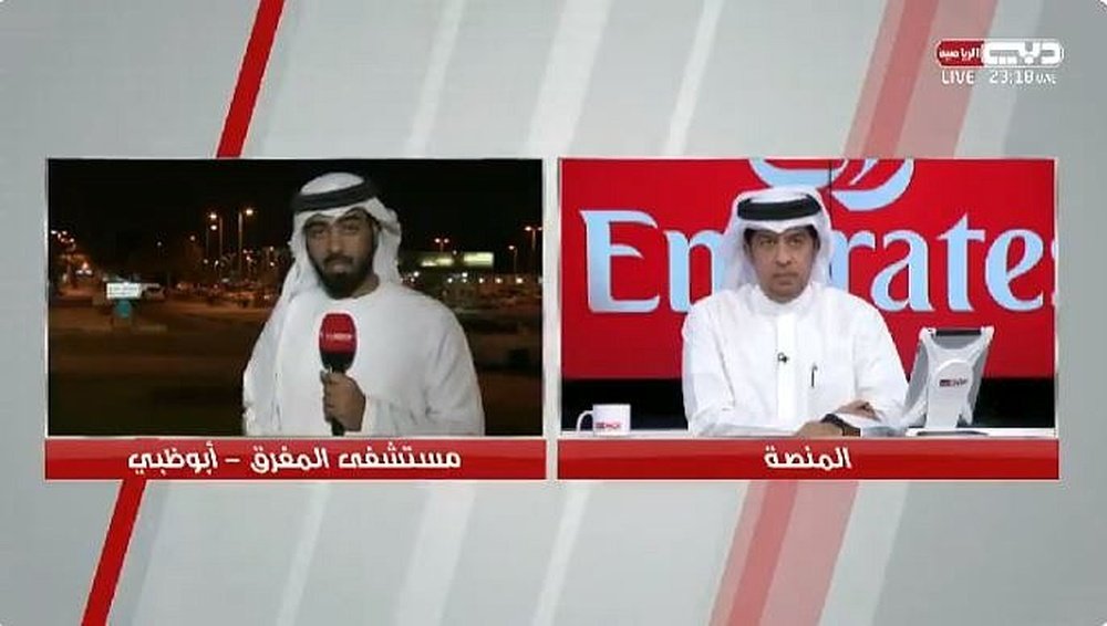 Desde el país siguen pendientes de su evolución. Captura/DubaiSportsTV
