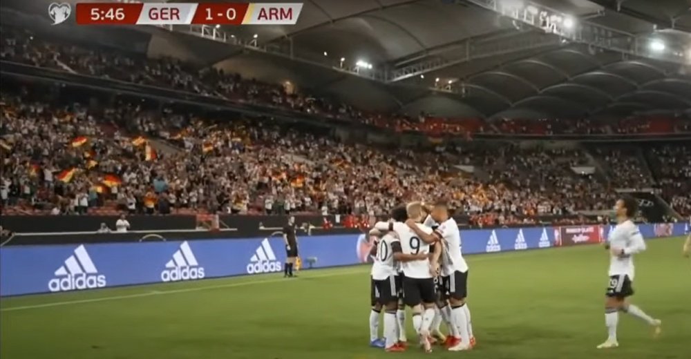 Alemania pasó por encima de Armenia. Captura/SkySports