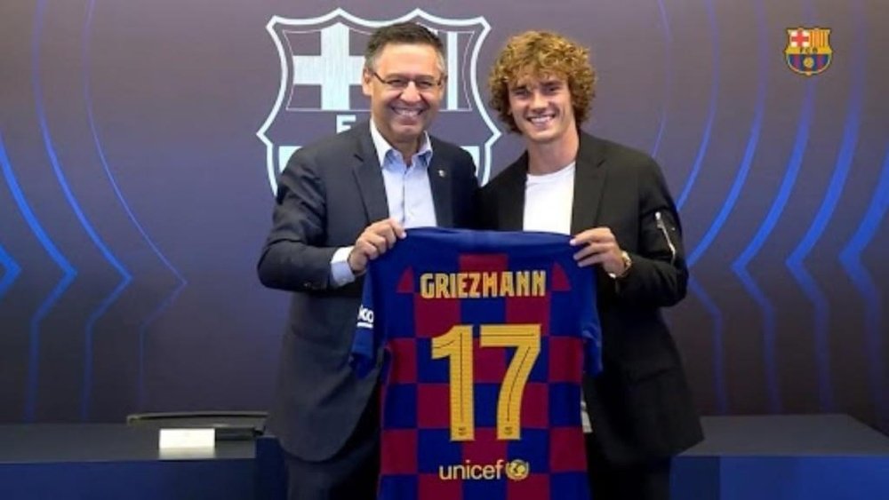 Fin al debate: Griezmann lucirá el '17'. Captura/FCBarcelona