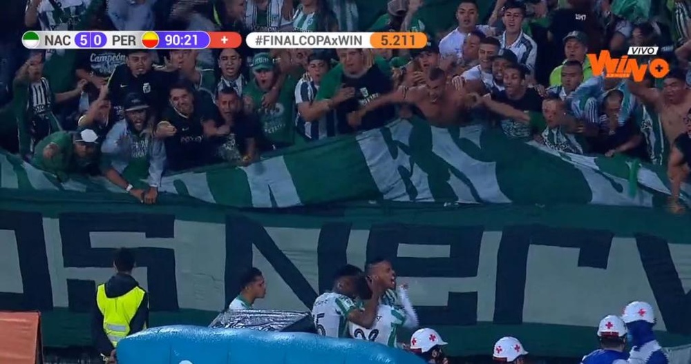 Atlético Nacional, a un paso del trofeo. Captura/Fanatiz