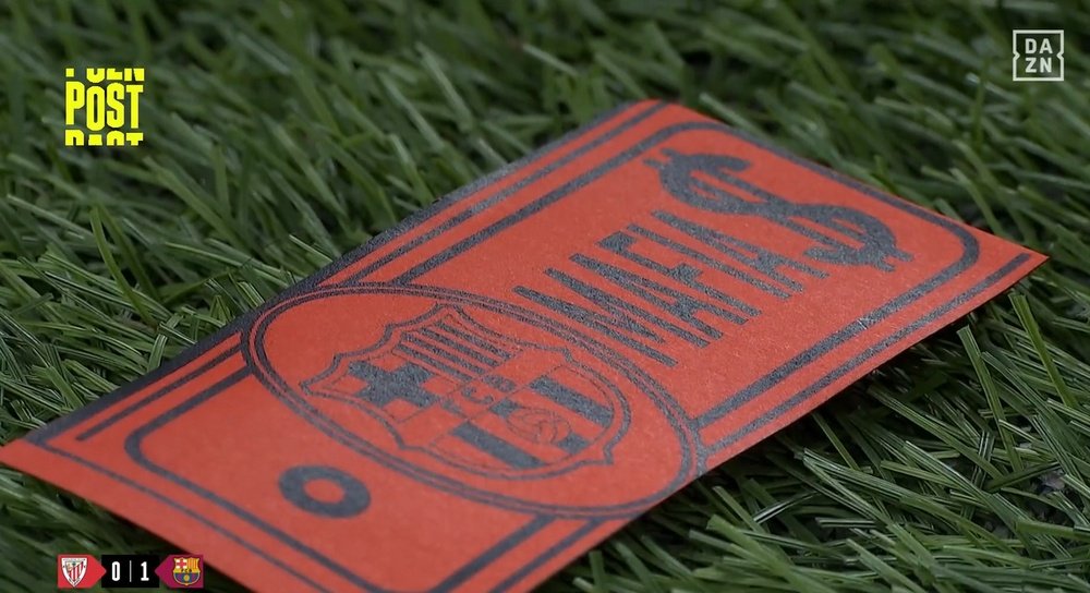La afición del Athletic protestó por el 'caso Negreira'. Captura/DAZN