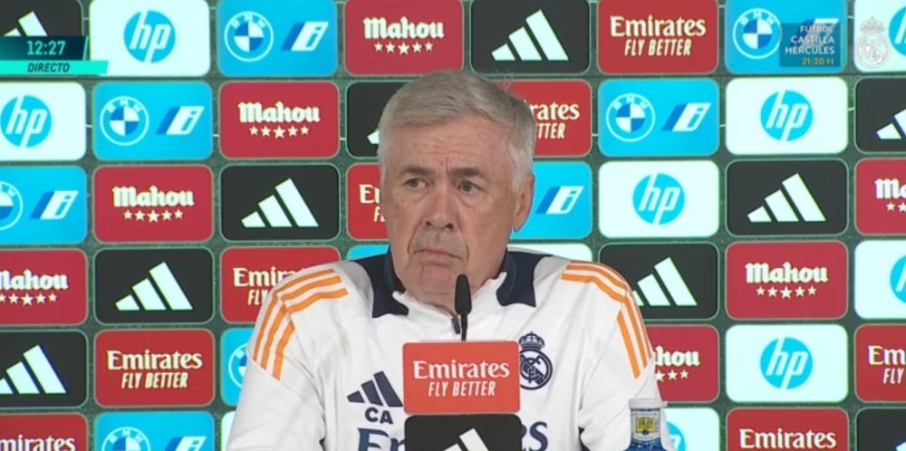 Ancelotti comprende las quejas del Atlético. Captura/RMTV