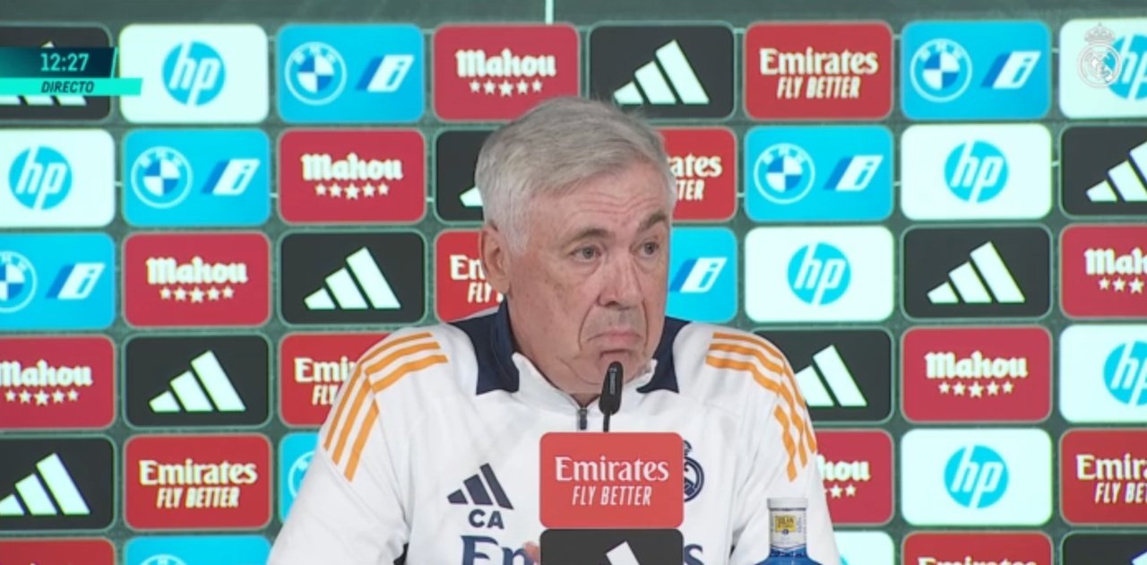 Ancelotti emphasised that he wishes to delay the decision until the end of the term. Screenshot/RMTV