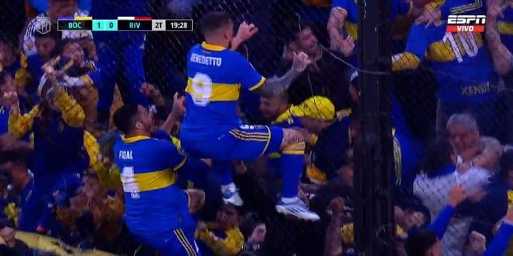 Boca se llevó la victoria en el 'Superclásico'. Captura/ESPN