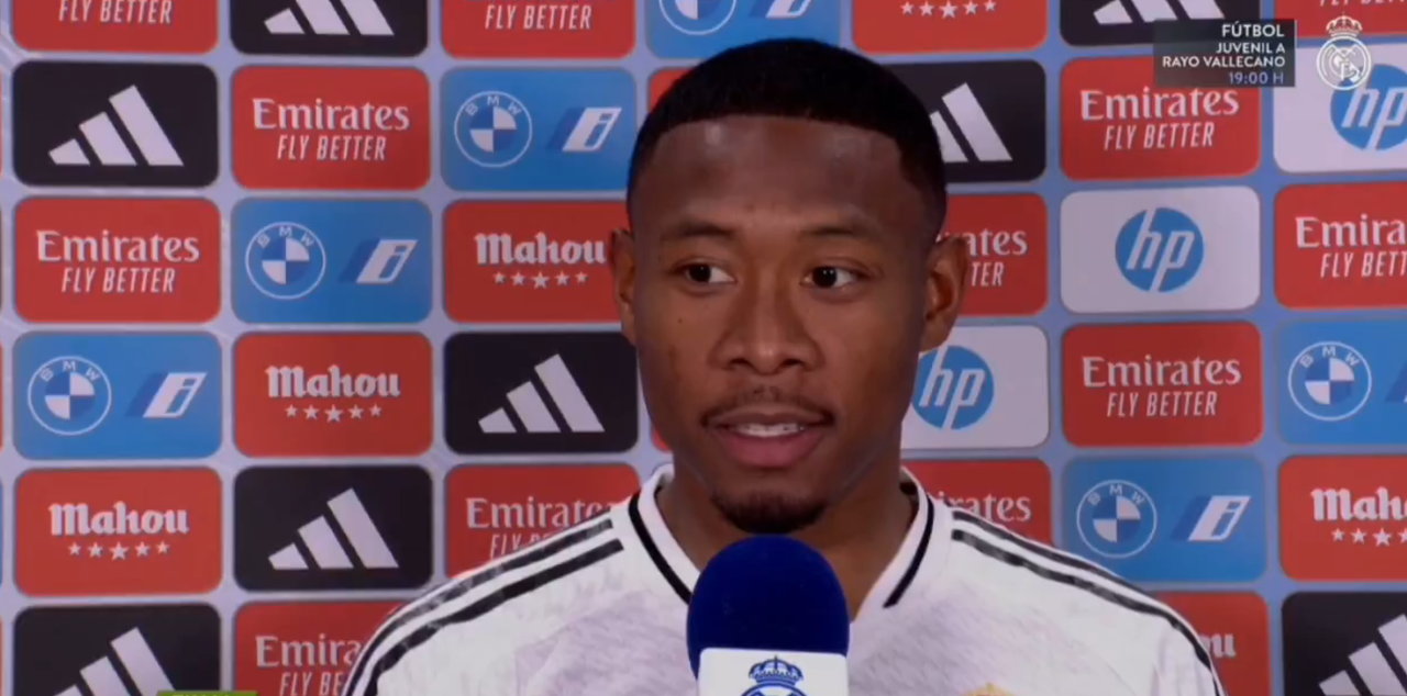 La alegría de Alaba tras ser titular: 