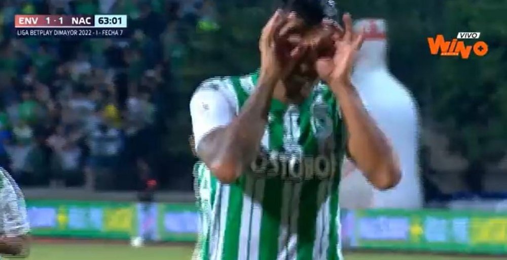 Nacional venció por 1-2 a Envigado. Captura/WinSports