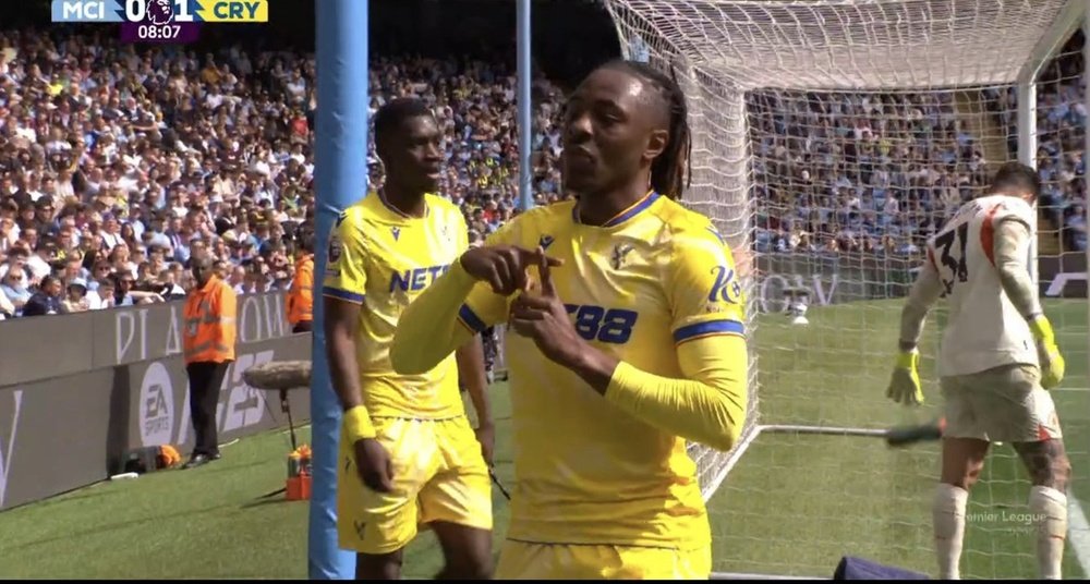 Eze marcó el primero de los goles. Captura/DAZN