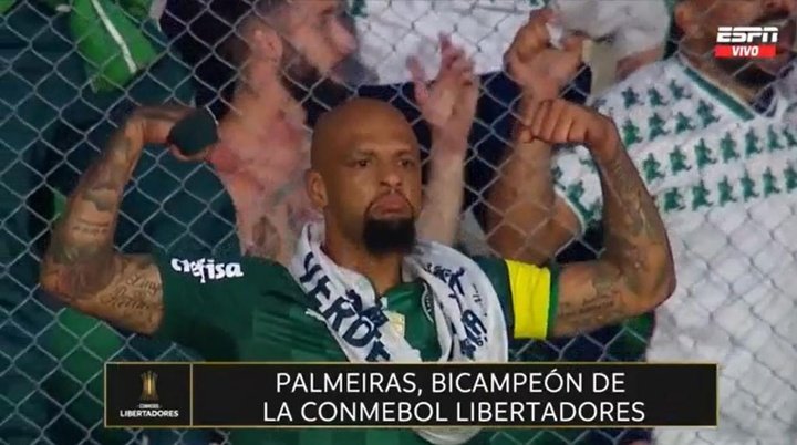 La última de Felipe Melo: celebró la Libertadores... ¡imitando a Gabigol!