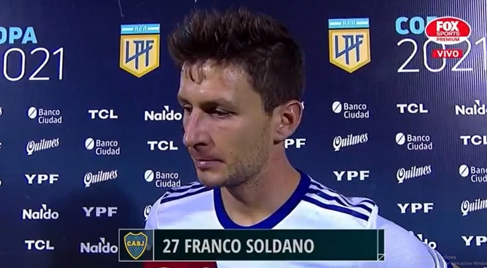 Soldano no pudo contener su frustración tras la derrota en Paraná. Captura/FOXSports