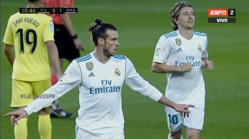 Bale is in flying form. Screenshot/ESPN