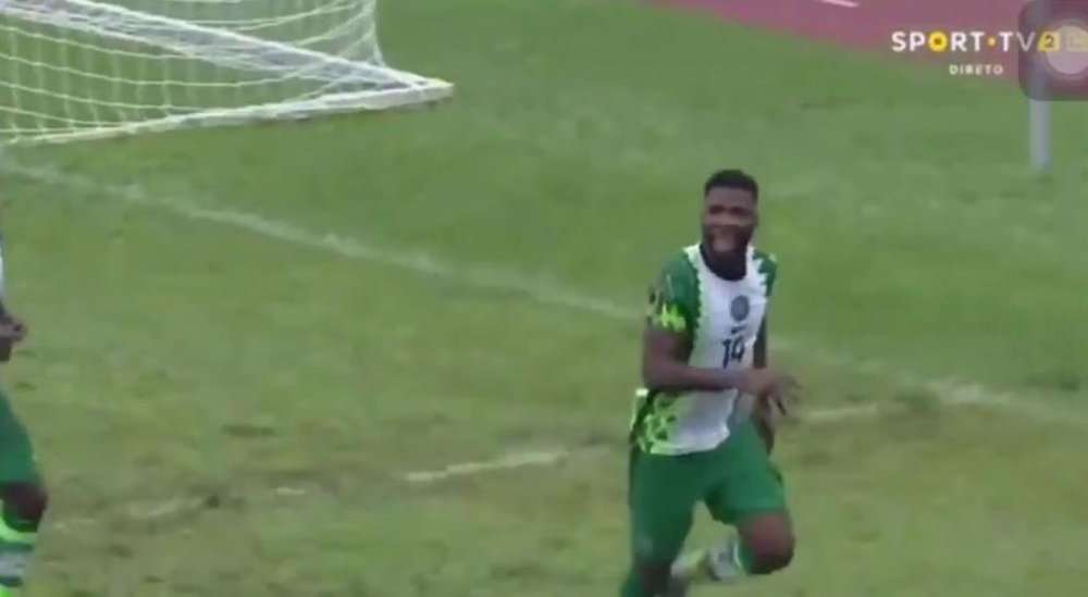 Iheanacho anotó un doblete ante Liberia. Captura/SportTV