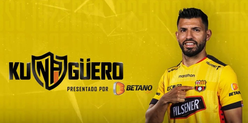 Agüero, el invitado a la Noche Amarilla 2023. Twitter/BarcelonaSC