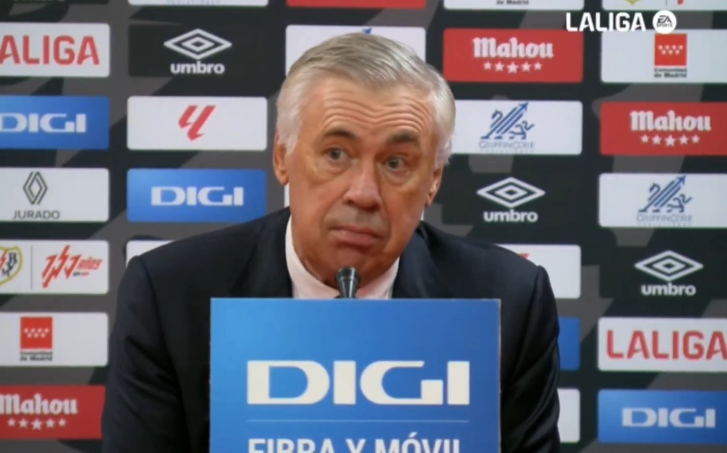 Para Ancelotti, el penalti sobre Vini le parece muy claro. Captura/LaLiga