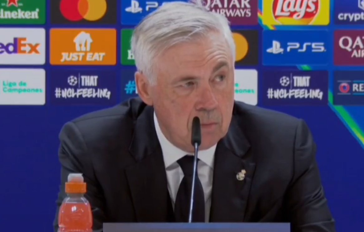 Ancelotti praised his side's defensive commitment against Atletico. Screenshot/RealMadridTV