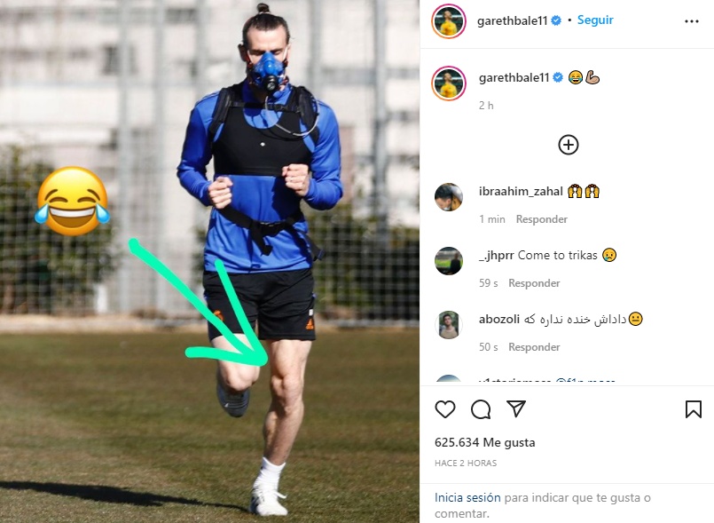 Bale se mofó de sus críticos. Instagram/garethbale11