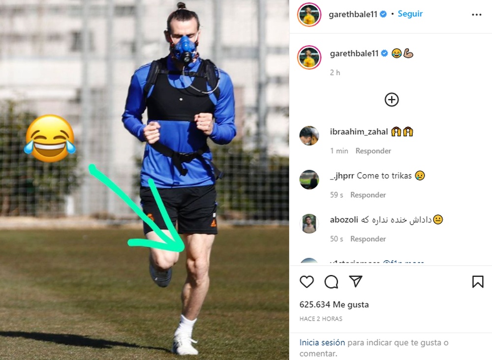 Bale se mofó de sus críticos. Instagram/garethbale11