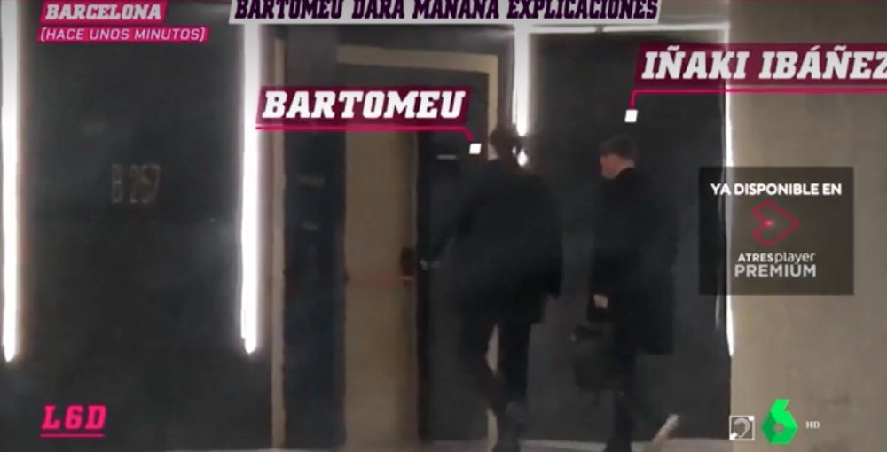 Bartomeu, cazado negociando la rescisión de Valverde. Captura/LaSexta