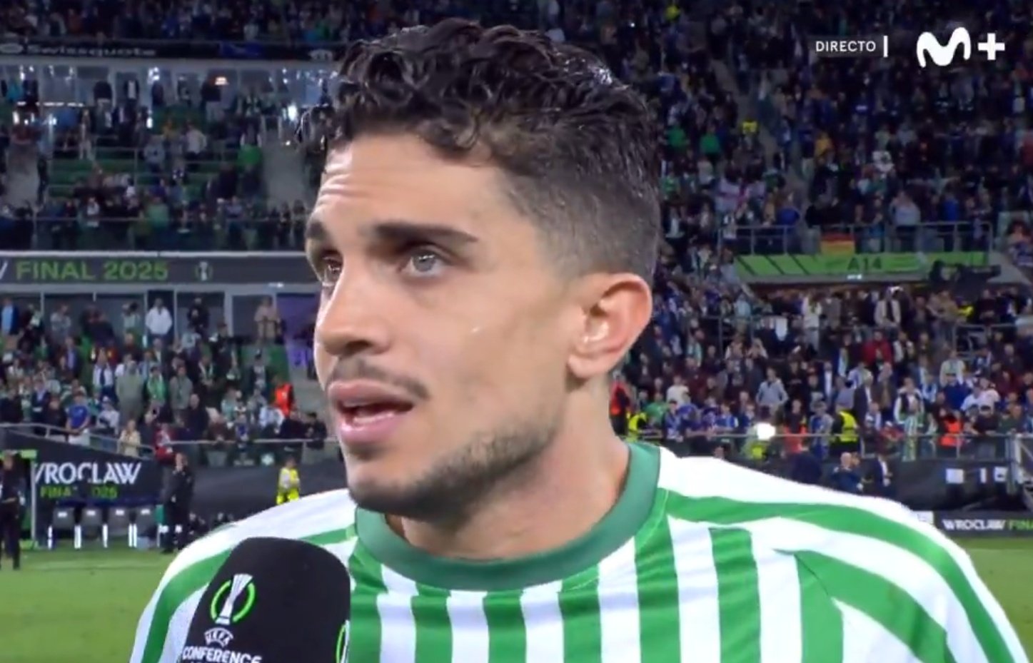 Bartra, entre la impotencia y el orgullo por la afición. Captura/Movistar