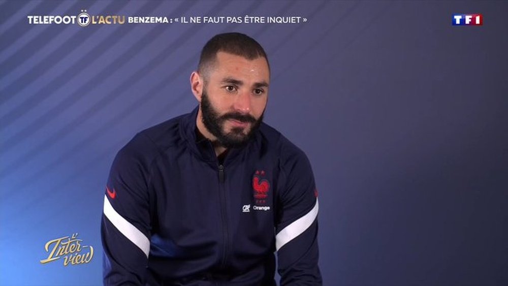 Benzema spoke again about Mbappe. Screenshot/TF1