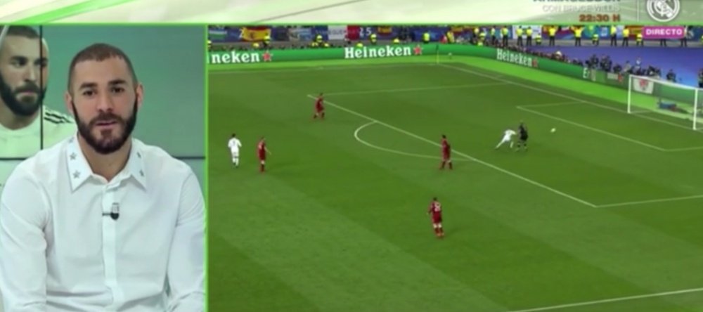 Benzema explicó el gol que le metió a Karius. Captura/RMTV