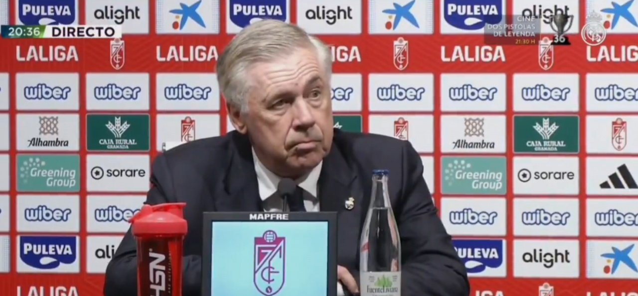 Ancelotti esquivó con elegancia la pregunta sobre Mbappé. Captura/RealMadridTV