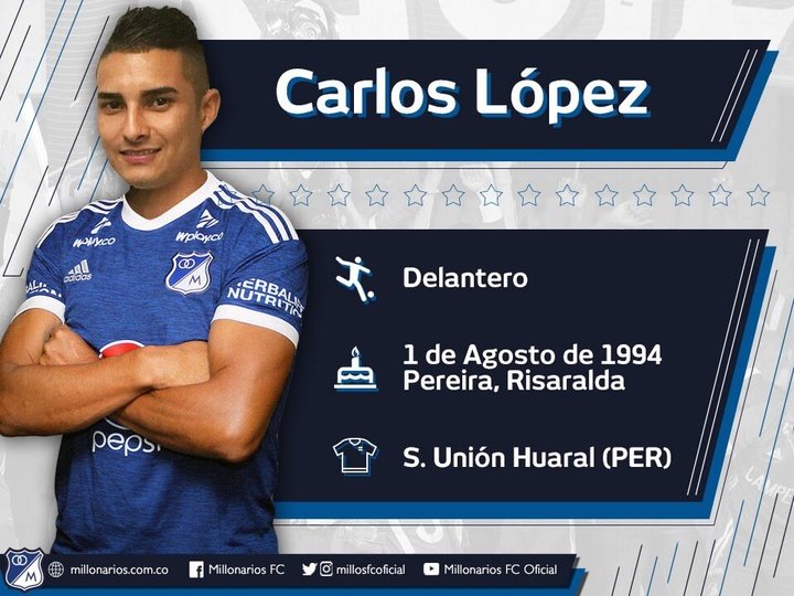 Millonarios ficha a Carlos López