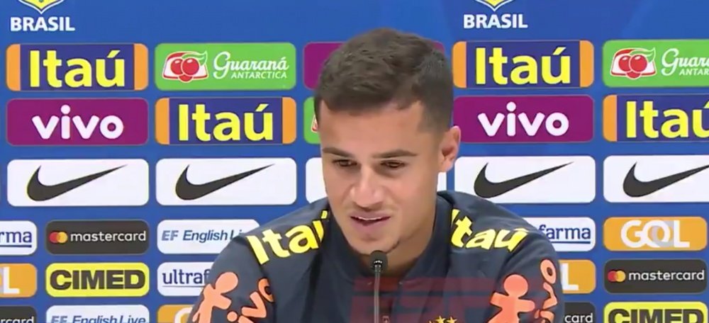 Coutinho regretted the absence of Messi. Captura/ESPN
