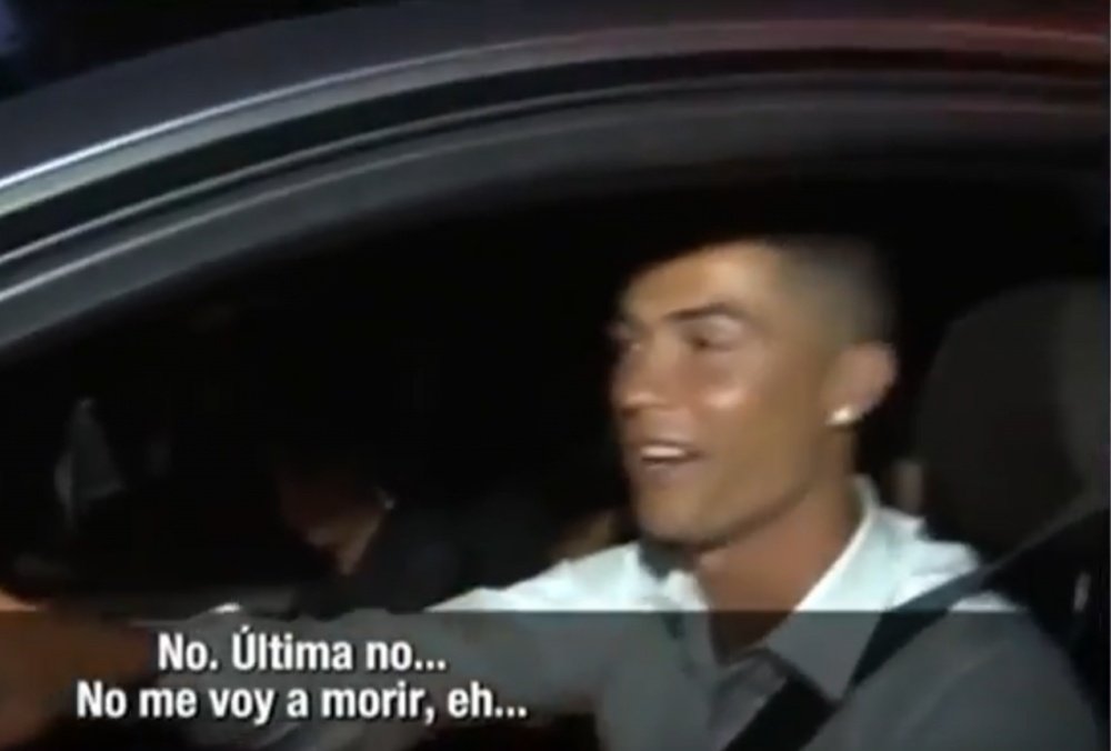 Ronaldo returned to Madrid to tie up some loose ends. Screenshot/DeportesCuatro