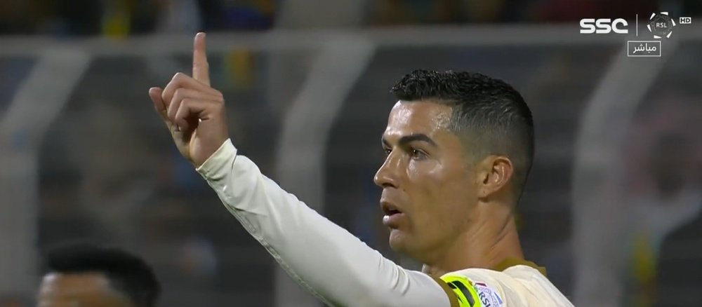 CR7 casi celebró con el Al Nassr: le anularon por fuera de juego esta obra de arte. Captura/SSC